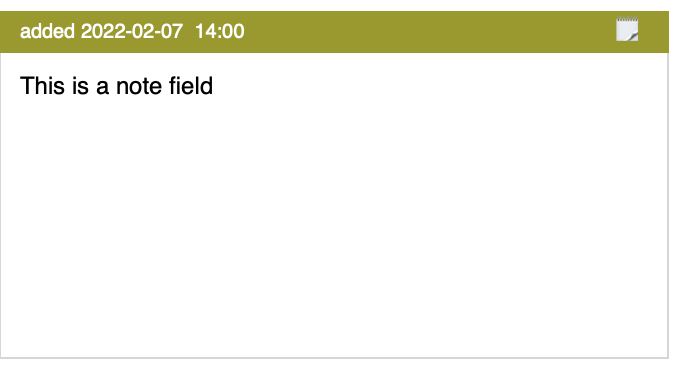 example note field